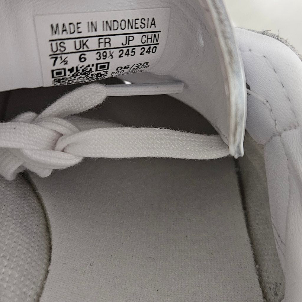 ADIDAS SAMBA Women's White/Purple Leather Lace Up Shoes Sneakers Sz 7.5 - Picture 6 of 8